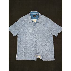 Vintage Nat Nast Luxury Originals Silk Cotton Geometric Resort Shirt Large Y2K